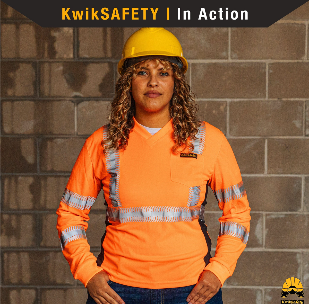 AGA HI VIS SAFETY WOMENS LONG SLEEVE SHIRT - VIXEN