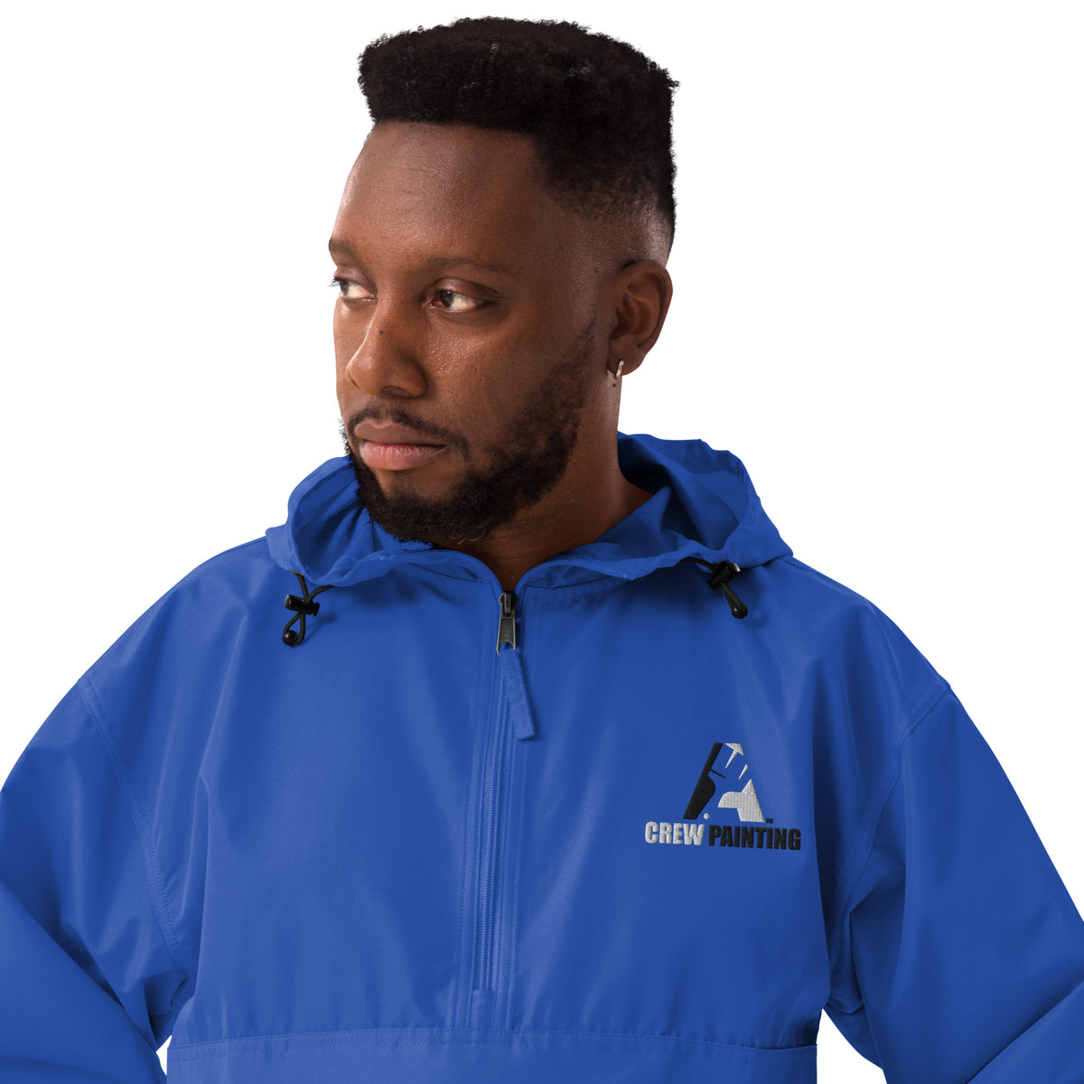 A Crew Painting Embroidered Champion Packable Jacket
