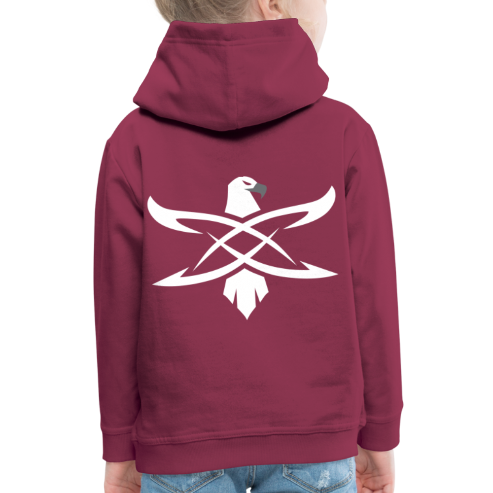 Coral Academy Youth Falcon Back Premium Hoodie - burgundy