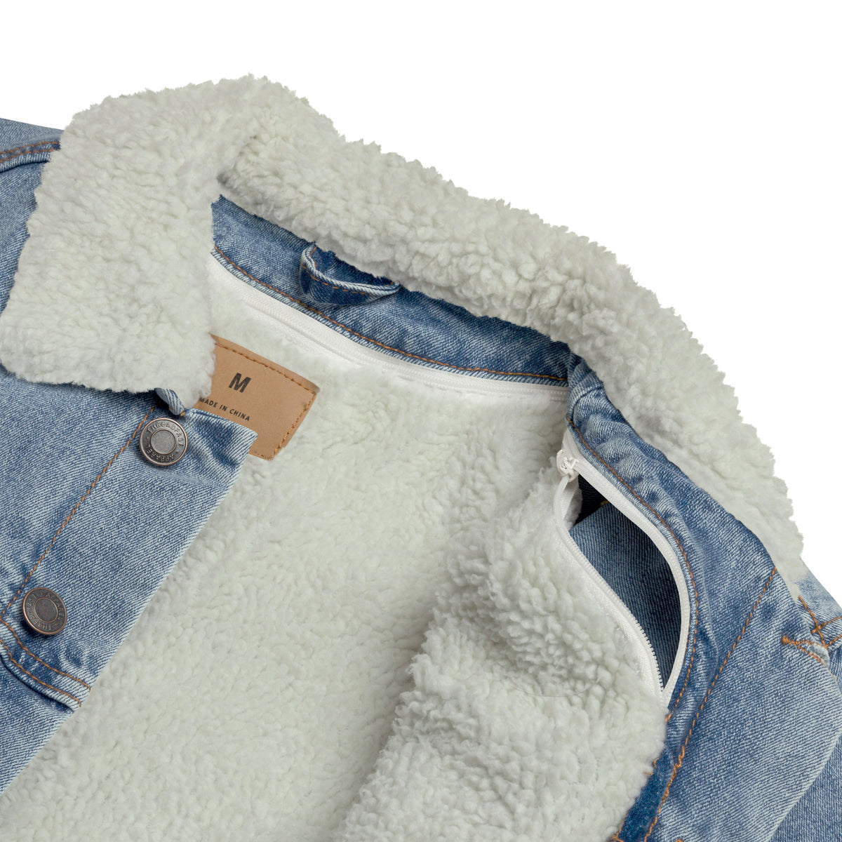 A Crew Painting Unisex Denim Sherpa Jacket