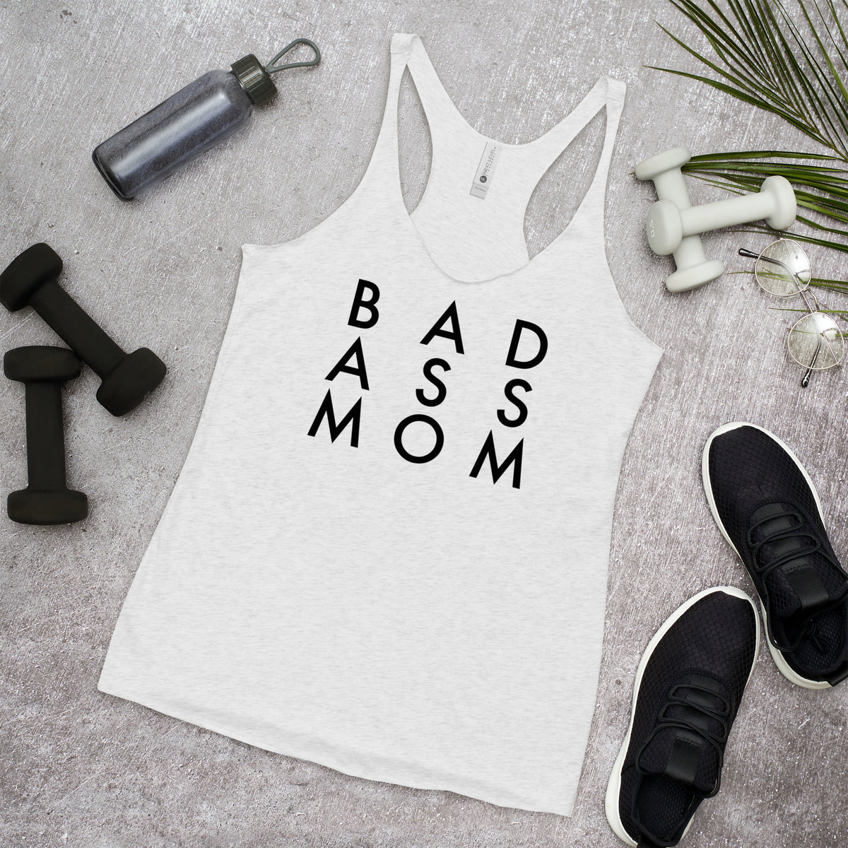Bad Ass Mom Ladies Racerback Tank