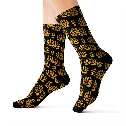 GRIZZLIES ALL OVER PAW SOCKS