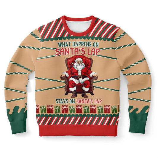 What Happens on Santa’s Lap Sweatshirt