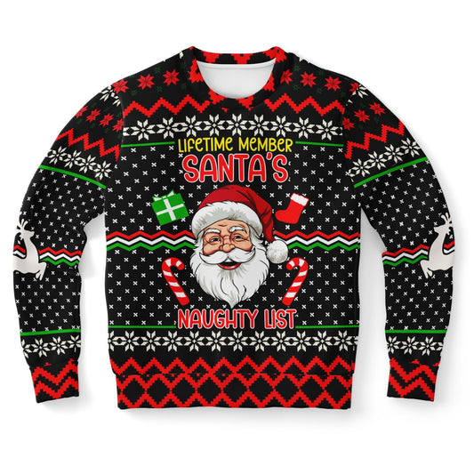 “Santa’s Naughty List Lifetime Member” Christmas Sweatshirt