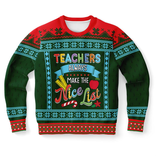 The Nice List Teacher Christmas Sweatshirt