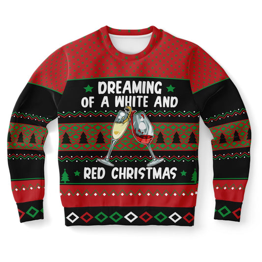 White and Red Christmas Sweatshirt