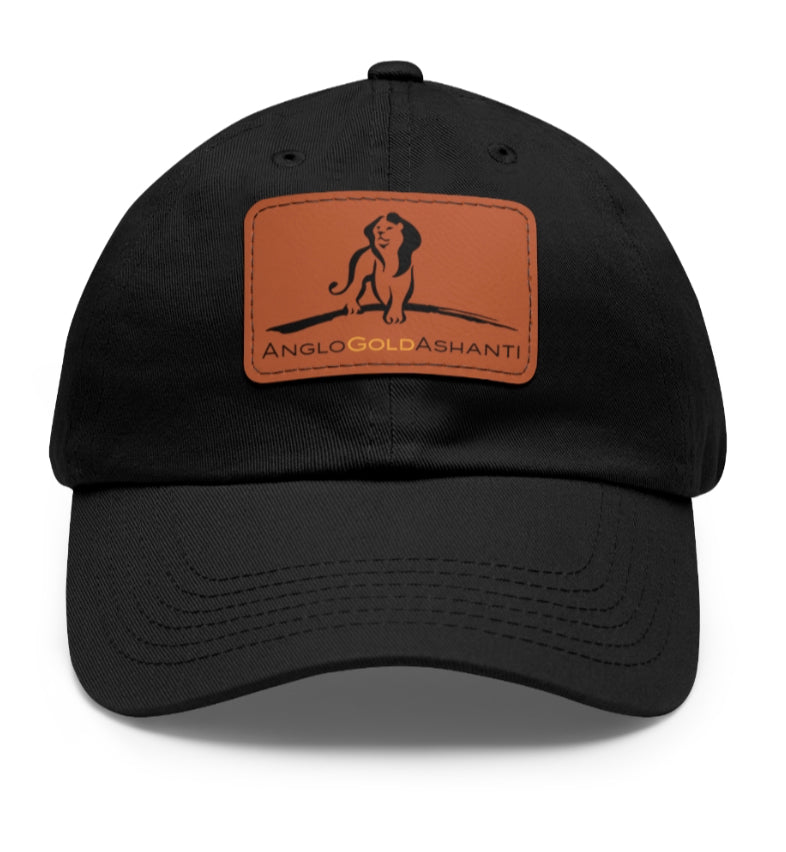 ANGLO GOLD ASHANTI BLACK HAT WITH TAN PATCH