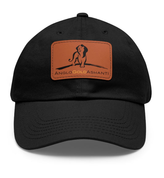 ANGLO GOLD ASHANTI BLACK HAT WITH TAN PATCH