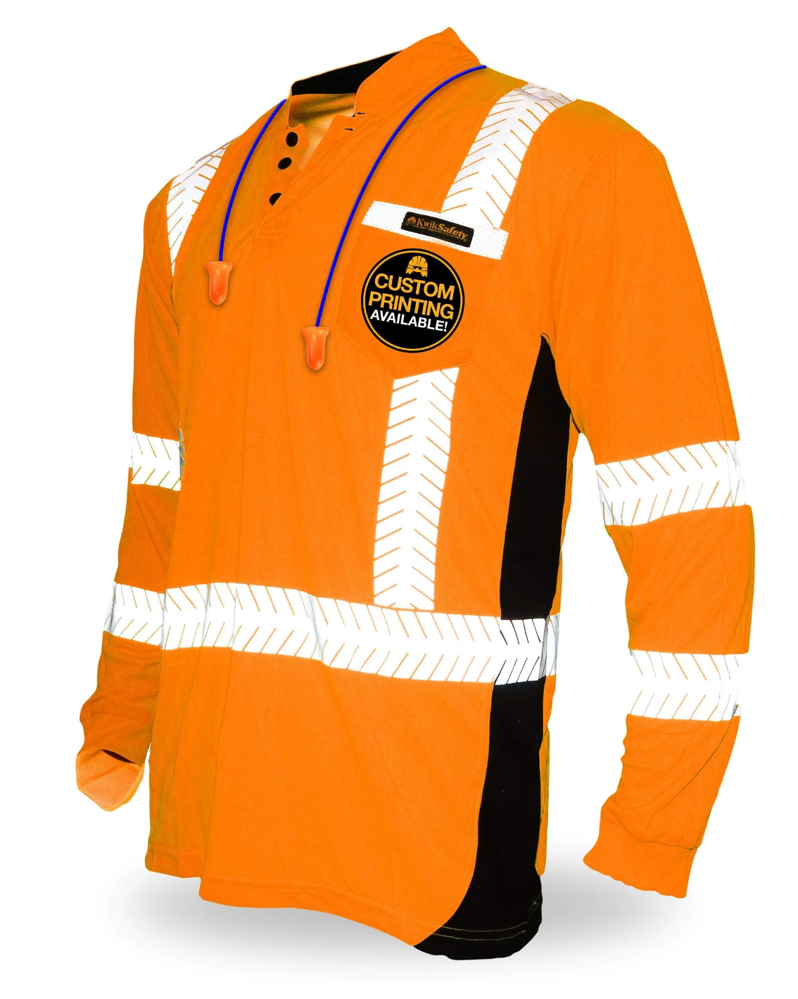AGA HI VIS SAFETY LONG SLEEVE MENS SHIRT - ESTIMATOR