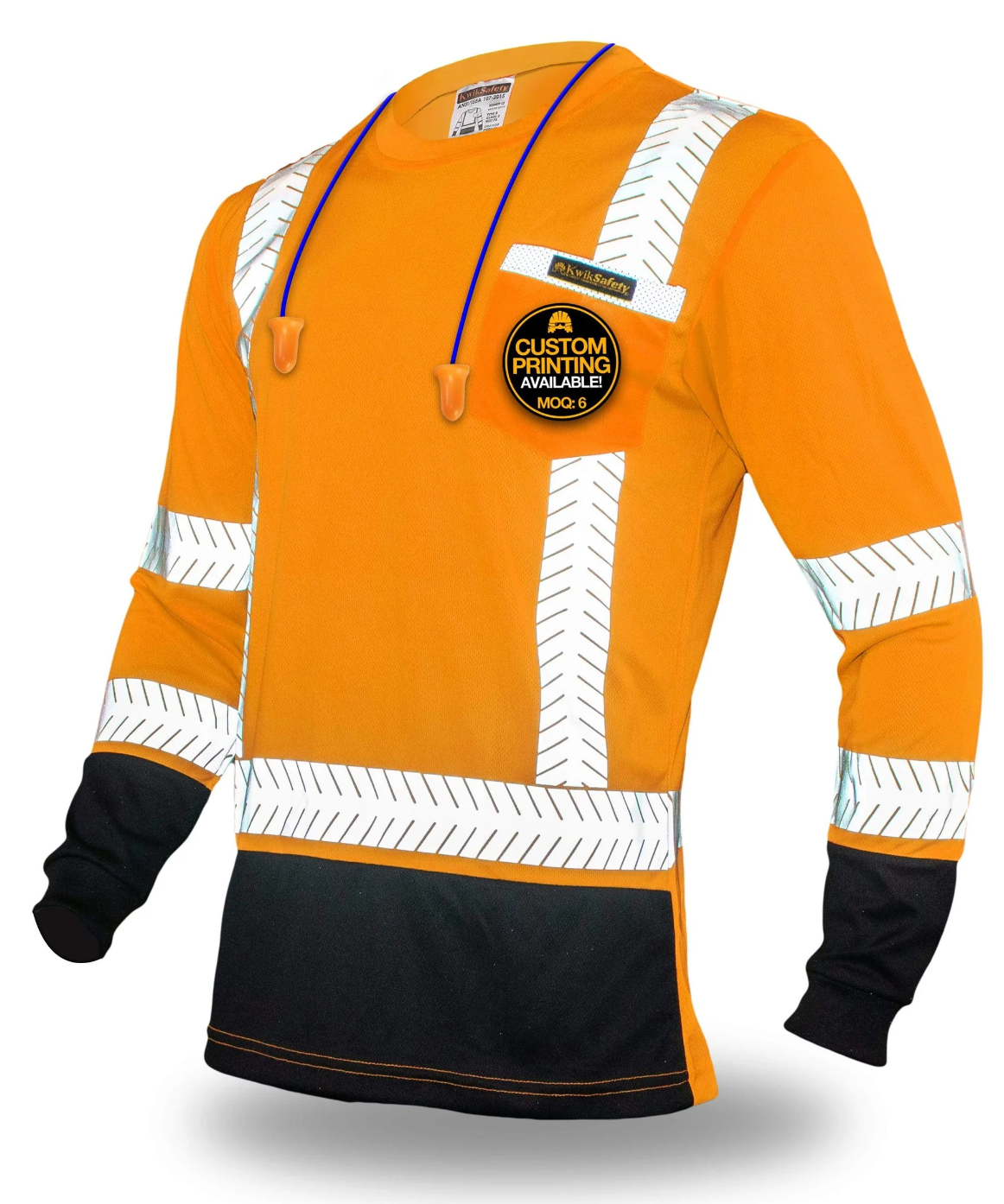 AGA HI VIS SAFETY LONG SLEEVE MENS SHIRT - MECHANIC