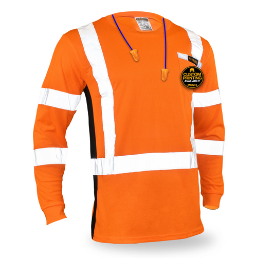 AGA HI VIS SAFETY LONG SLEEVE MENS SHIRT - OPERATOR