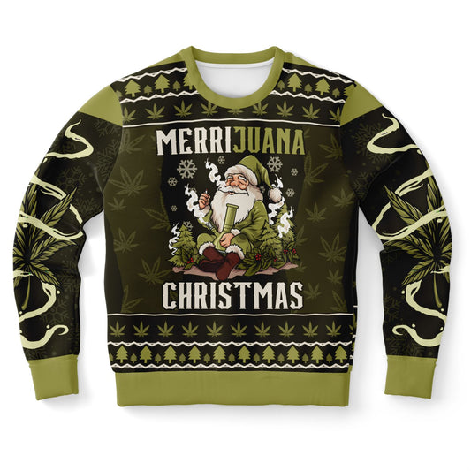 Merrijuana Christmas Weed Christmas Sweatshirt