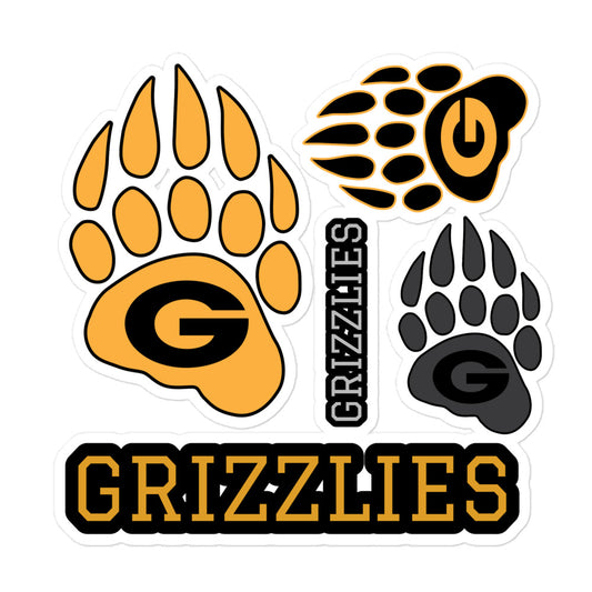 GRIZZLIES BUBBLE FREE STICKERS