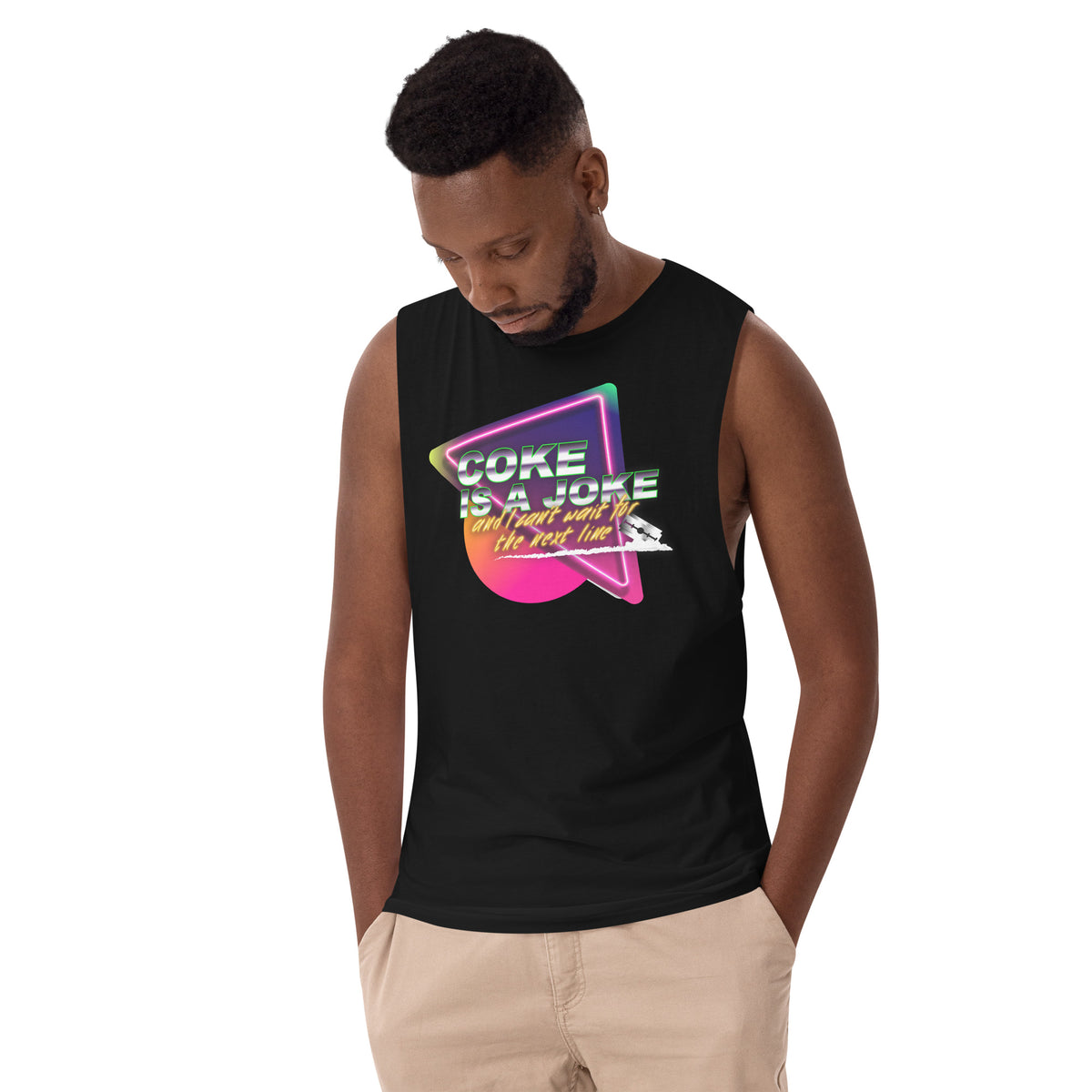 Team PP Coke is a Joke Men’s Drop Arm Tank Top