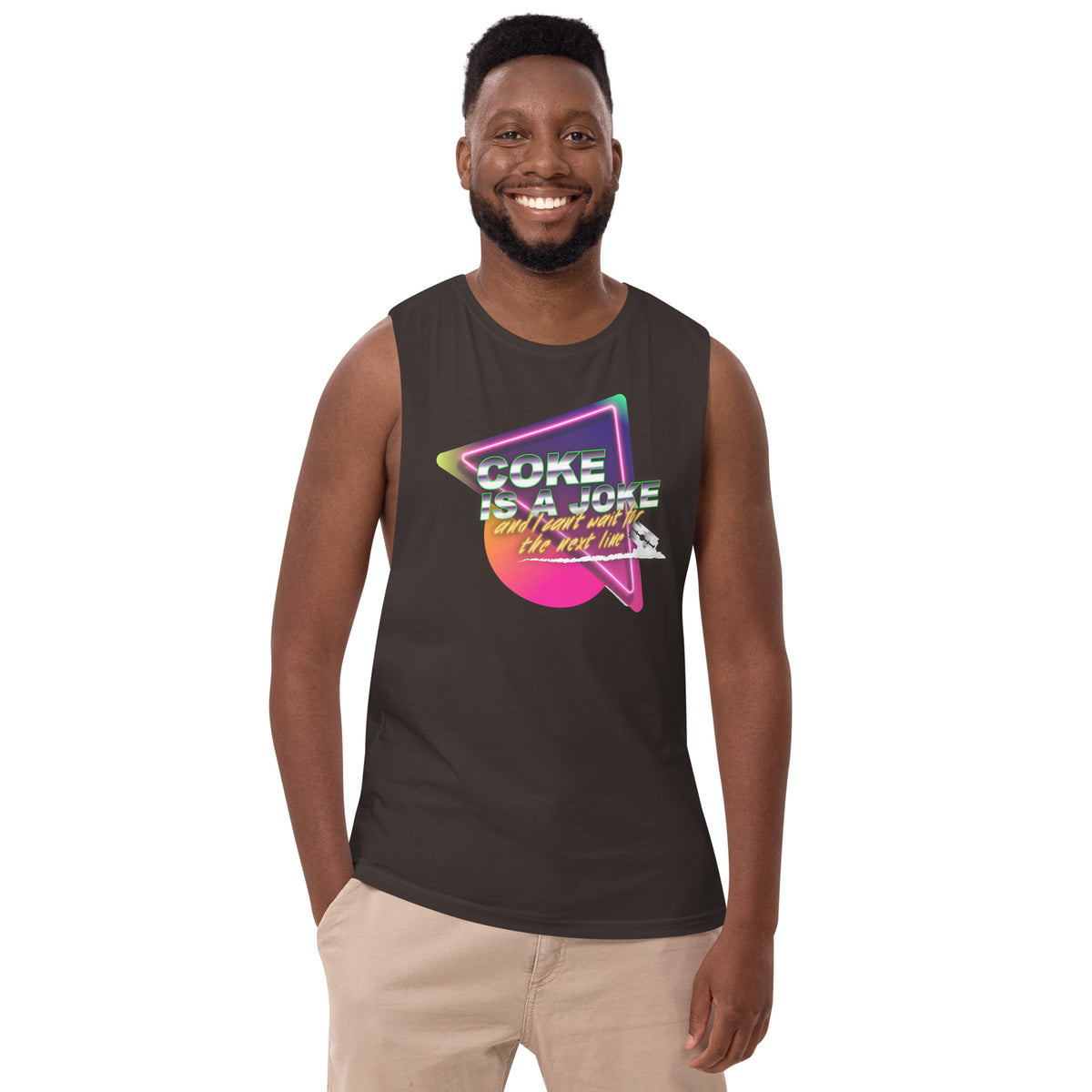 Team PP Coke is a Joke Men’s Drop Arm Tank Top