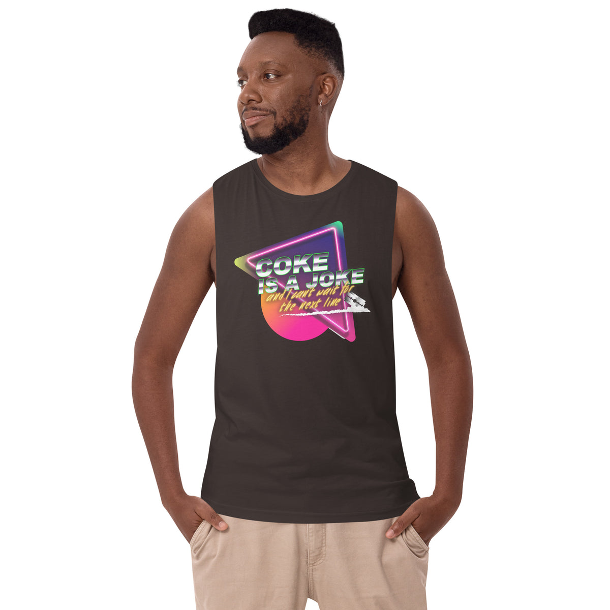 Team PP Coke is a Joke Men’s Drop Arm Tank Top