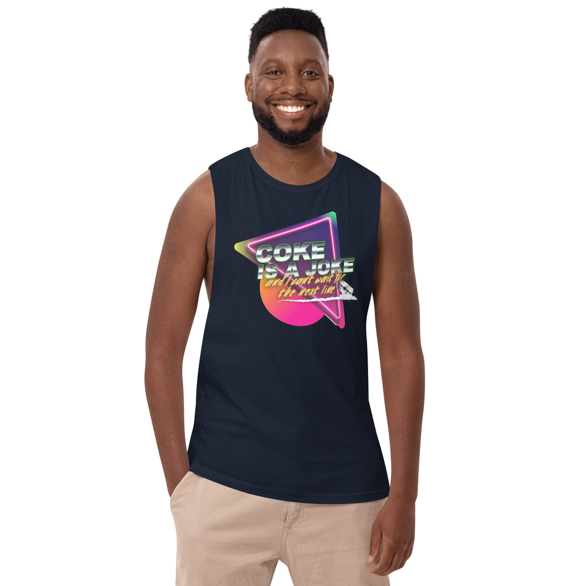 Team PP Coke is a Joke Men’s Drop Arm Tank Top