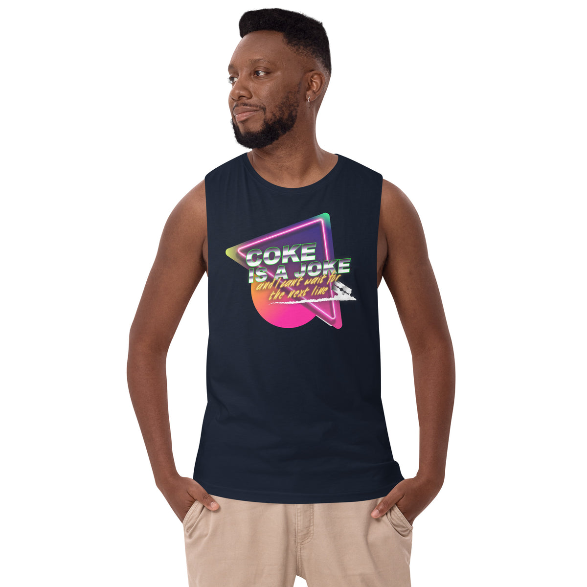 Team PP Coke is a Joke Men’s Drop Arm Tank Top