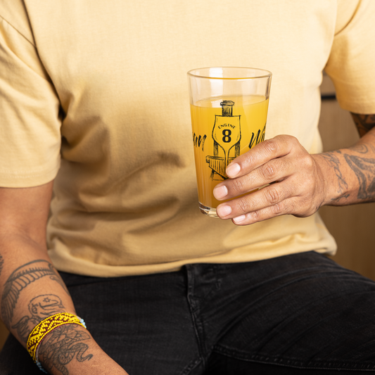 ENGINE 8 SHAKER PINT GLASS