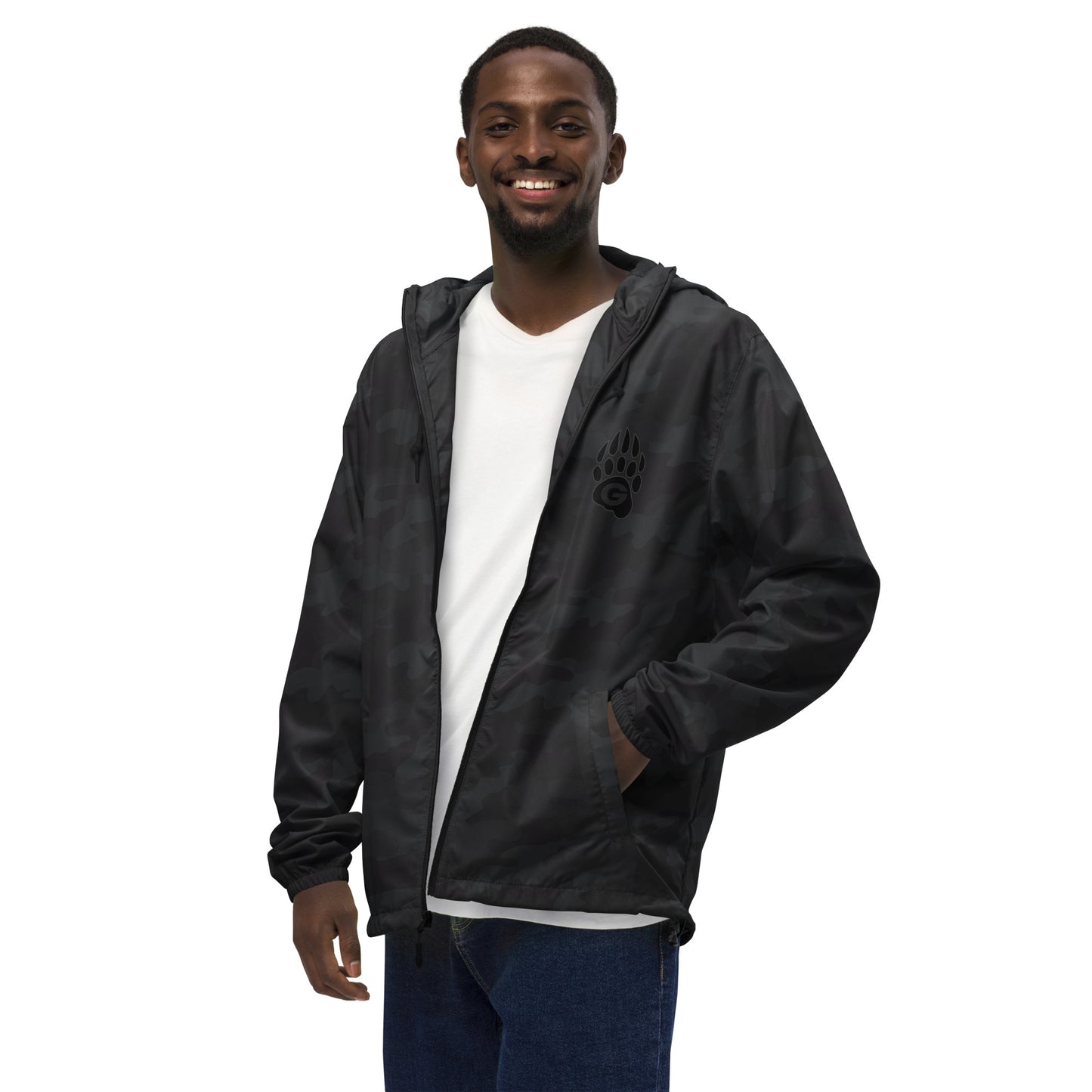 GRIZZLIES BLACKOUT UNISEX ZIP-UP WINDBREAKER