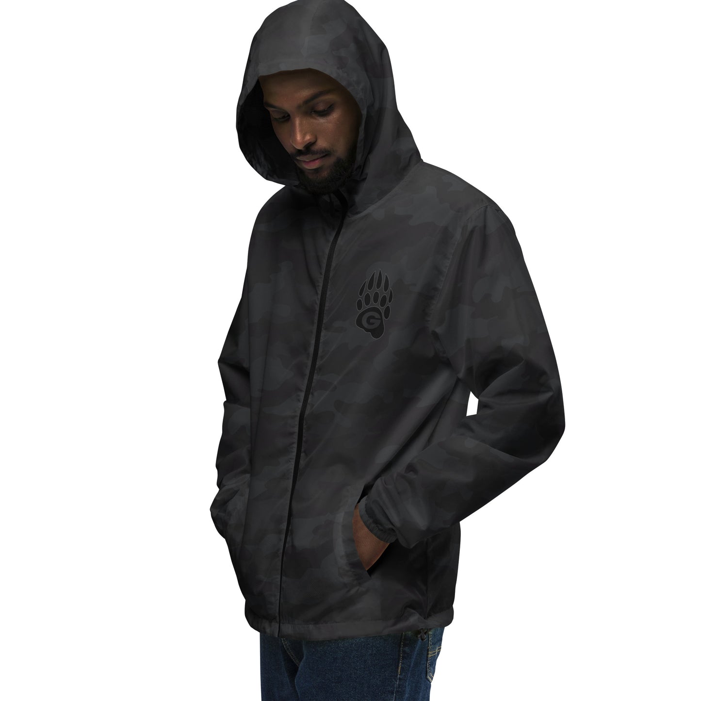 GRIZZLIES BLACKOUT UNISEX ZIP-UP WINDBREAKER