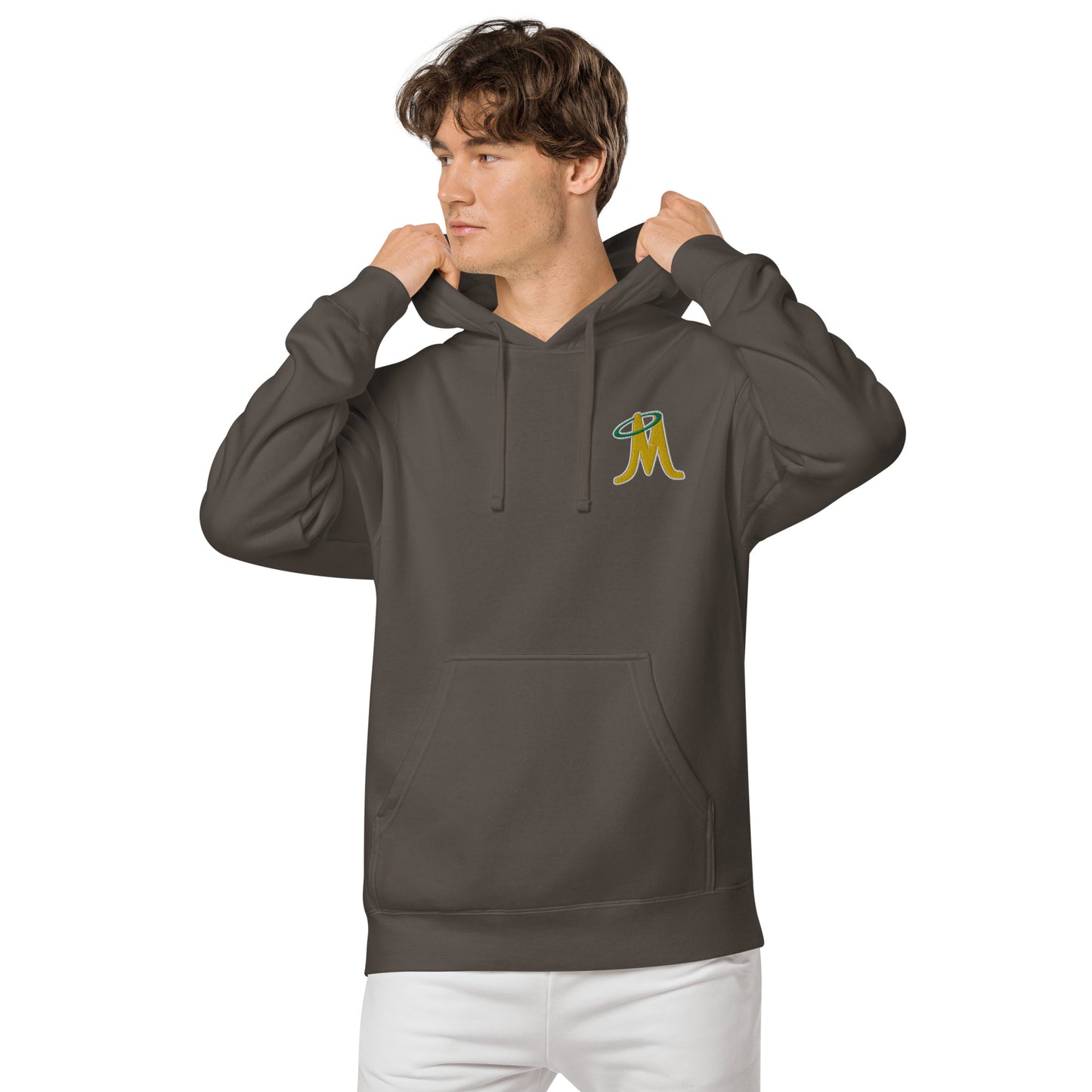 MINERS EMBROIDERED UNISEX PIGMENT DYED HOODIE