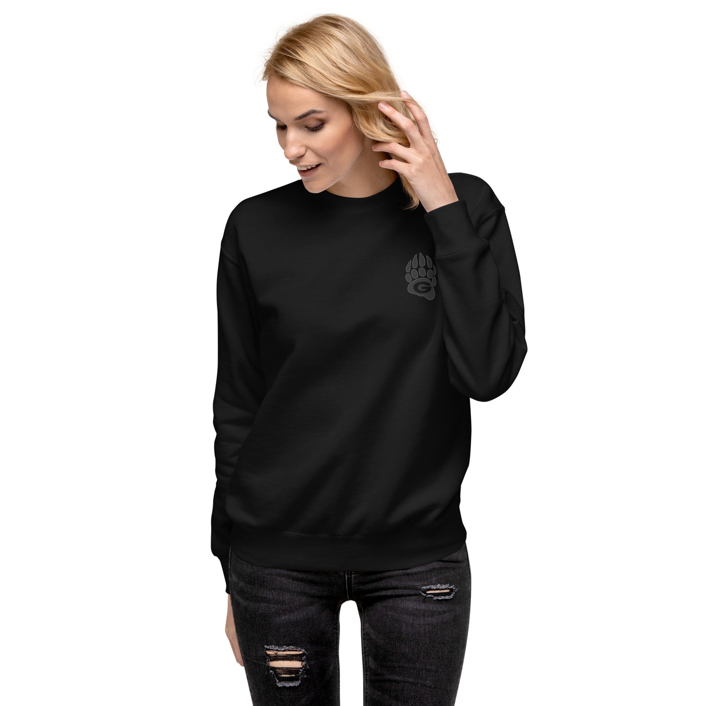 GRIZZLIES BLACKOUT UNISEX CREWNECK SWEATSHIRT