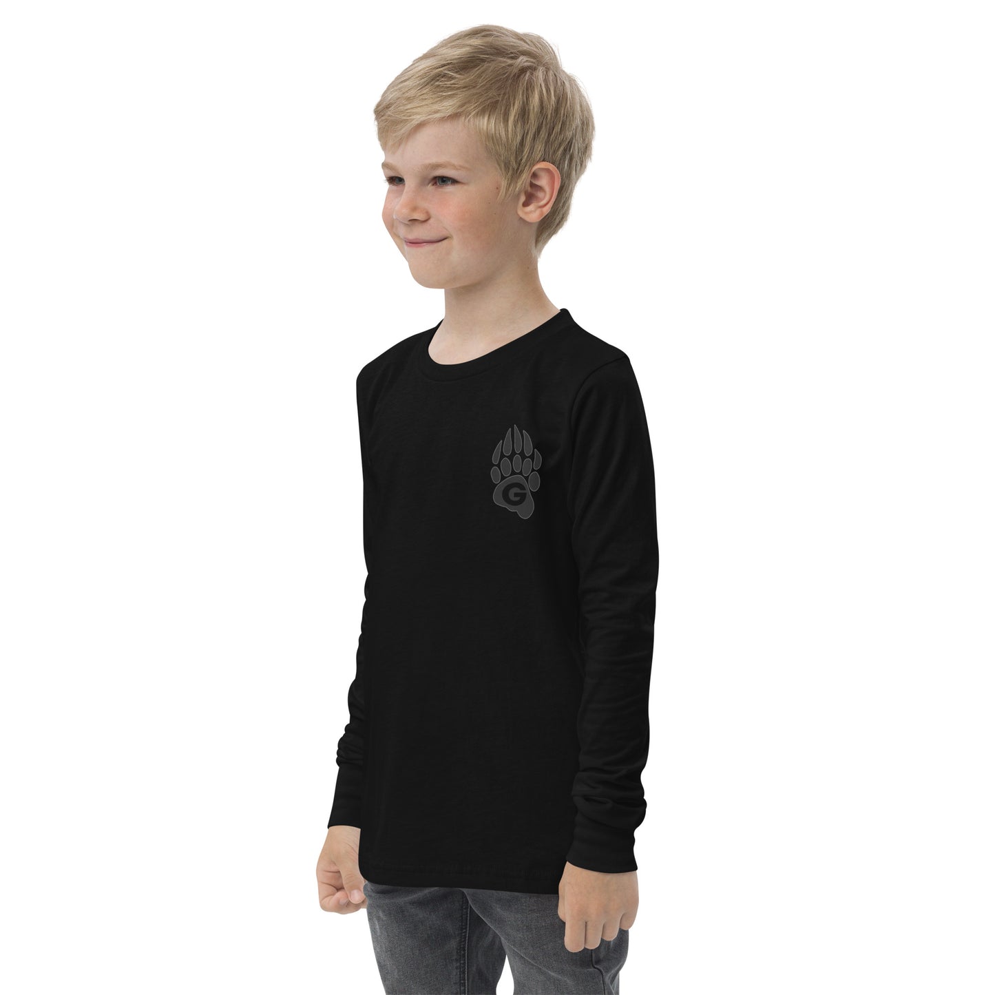 GRIZZLIES BLACKOUT YOUTH LONG SLEEVE SHIRT