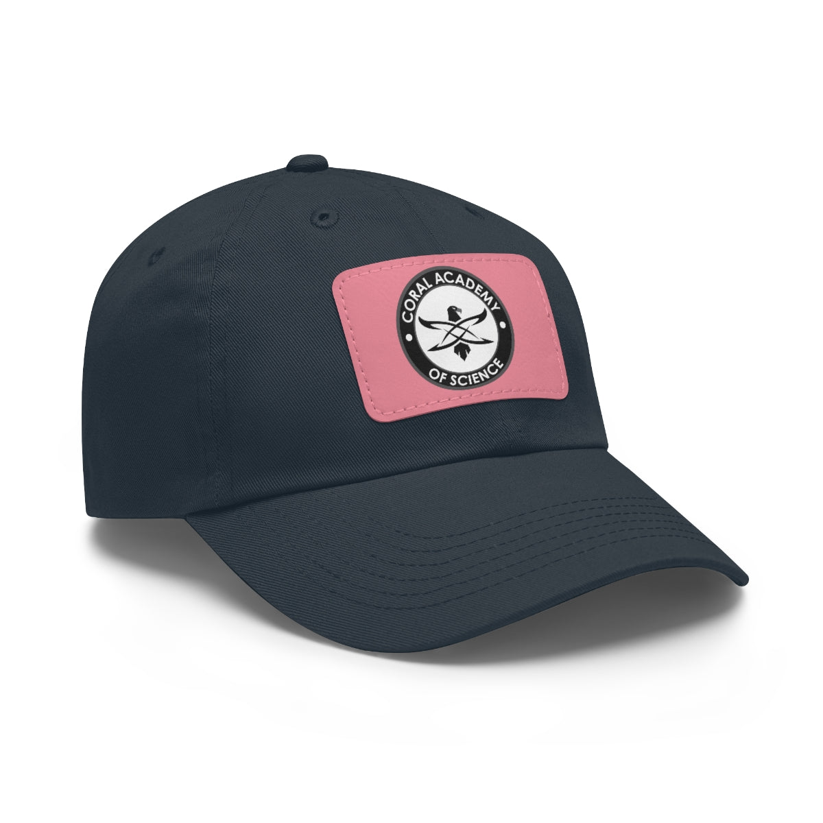 Coral Academy Dad Hat with Leather Patch