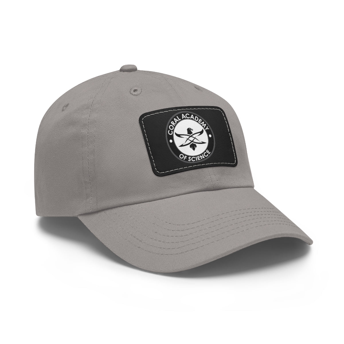Coral Academy Dad Hat with Leather Patch