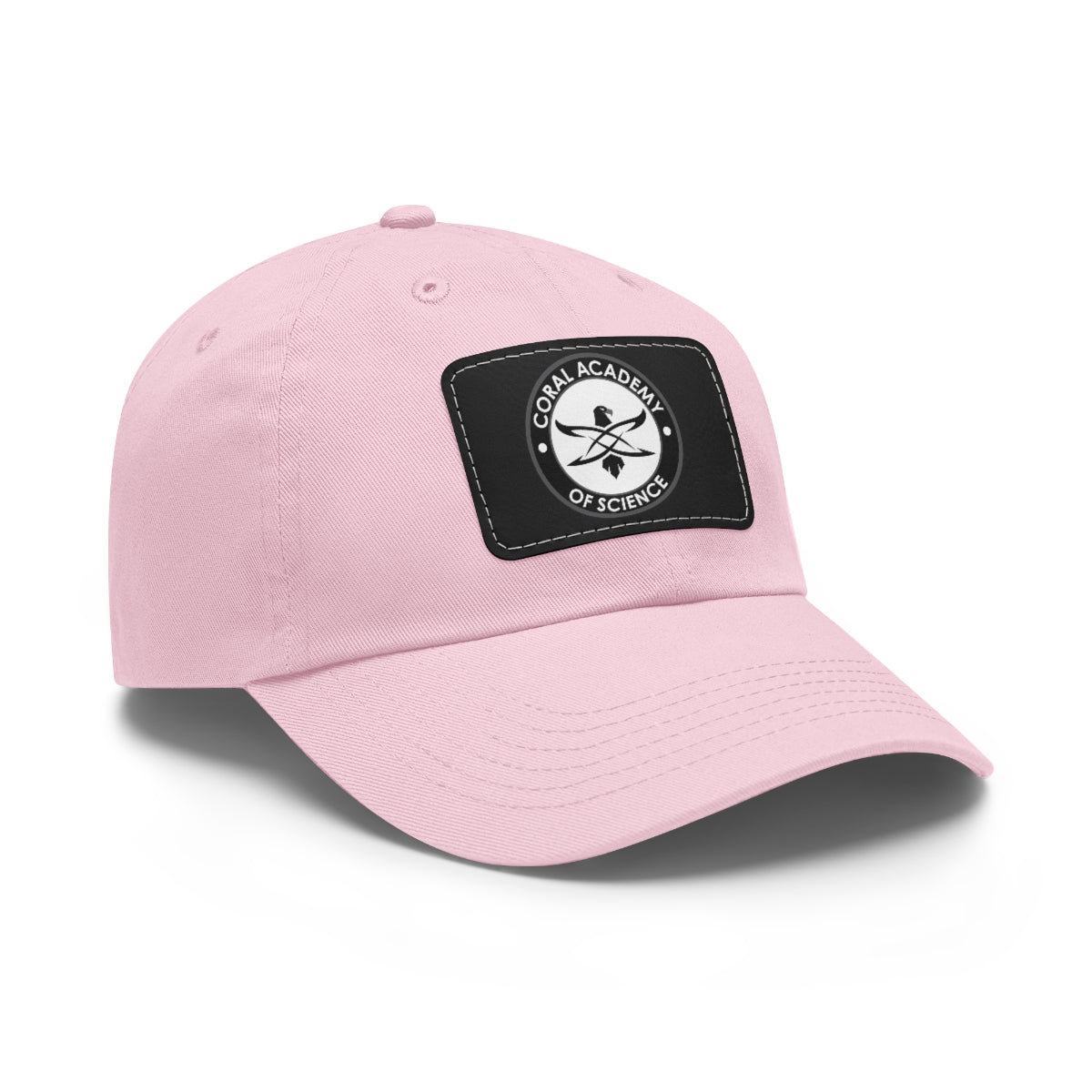 Coral Academy Dad Hat with Leather Patch