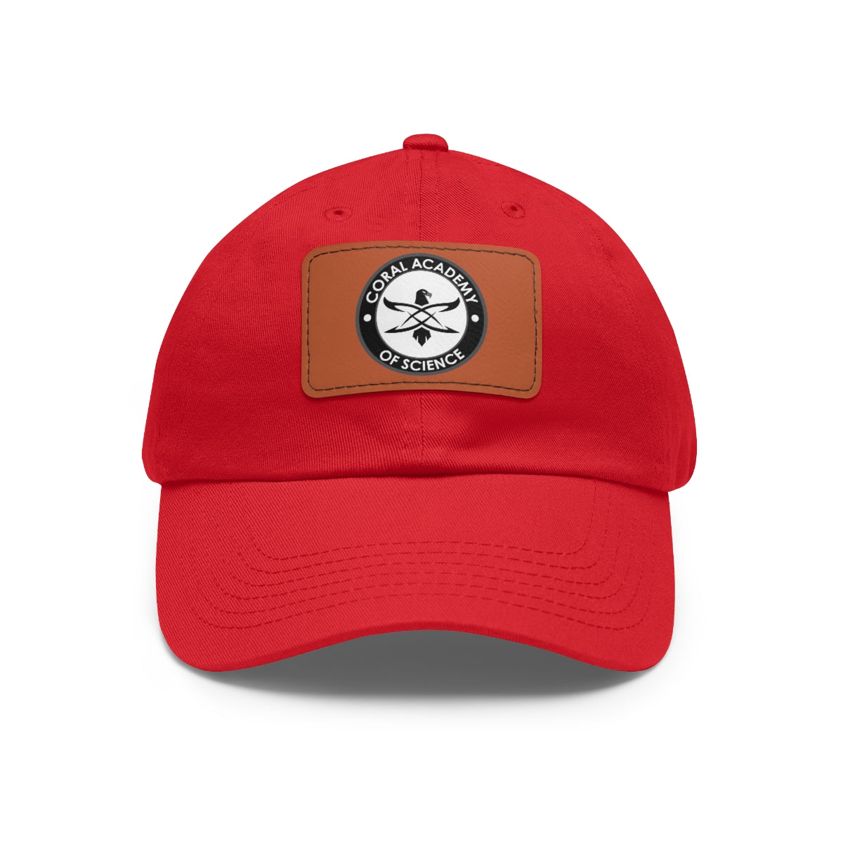 Coral Academy Dad Hat with Leather Patch
