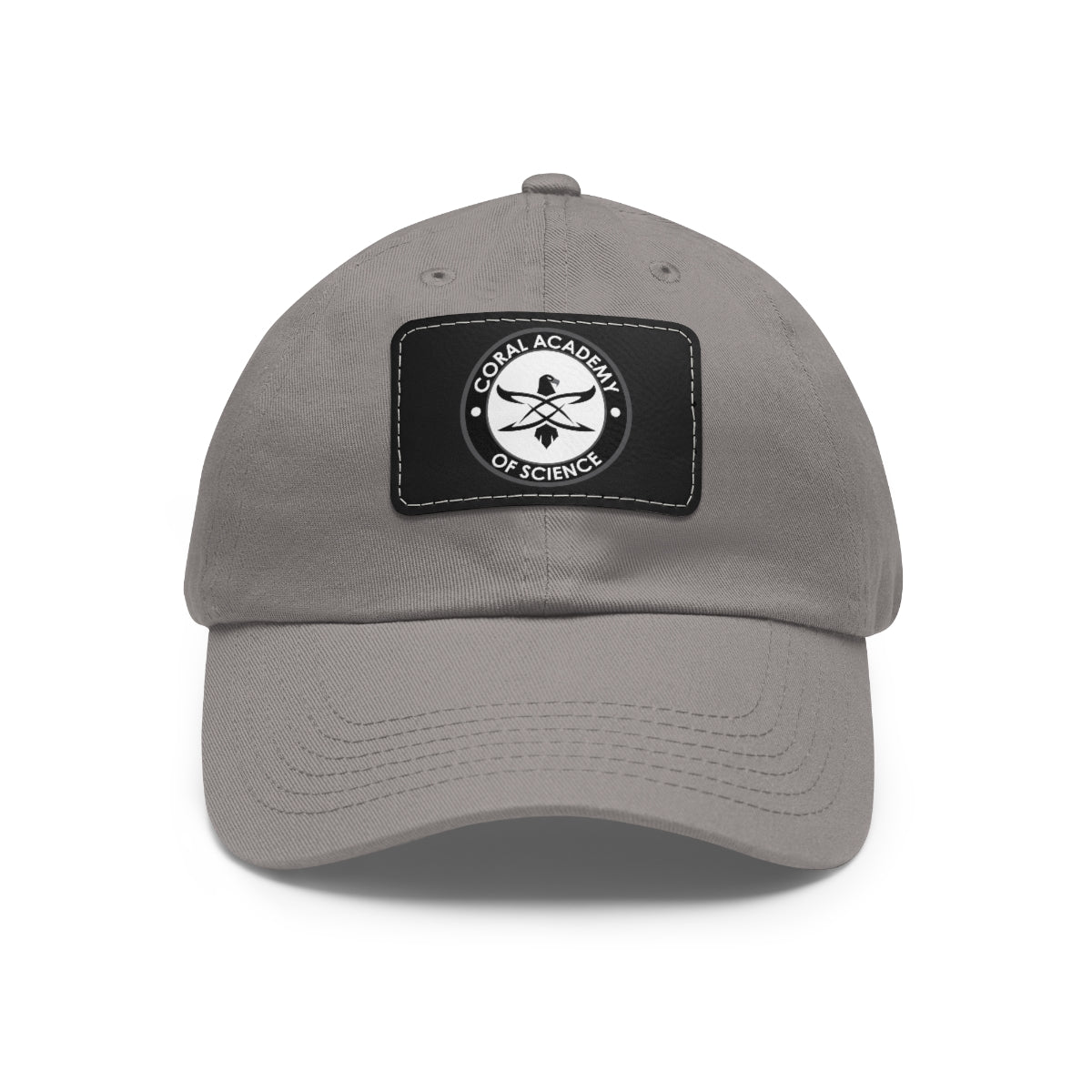 Coral Academy Dad Hat with Leather Patch