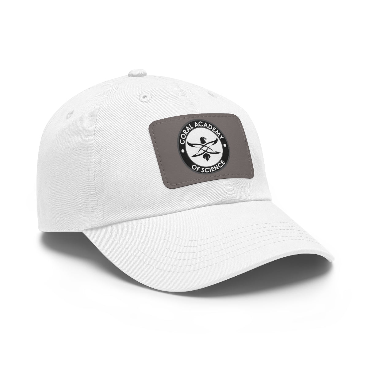 Coral Academy Dad Hat with Leather Patch