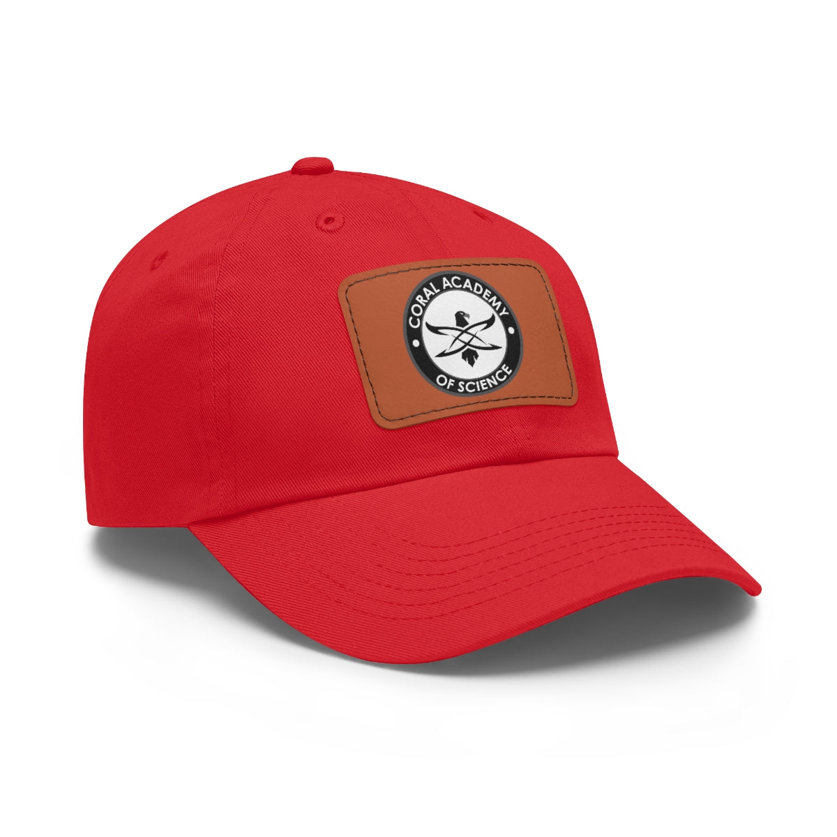 Coral Academy Dad Hat with Leather Patch