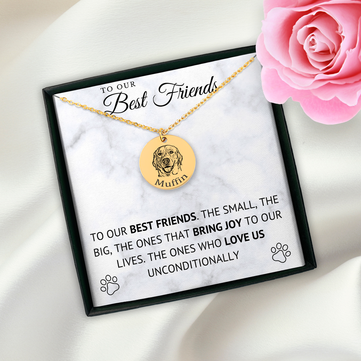 Custom Dog Portrait Necklace