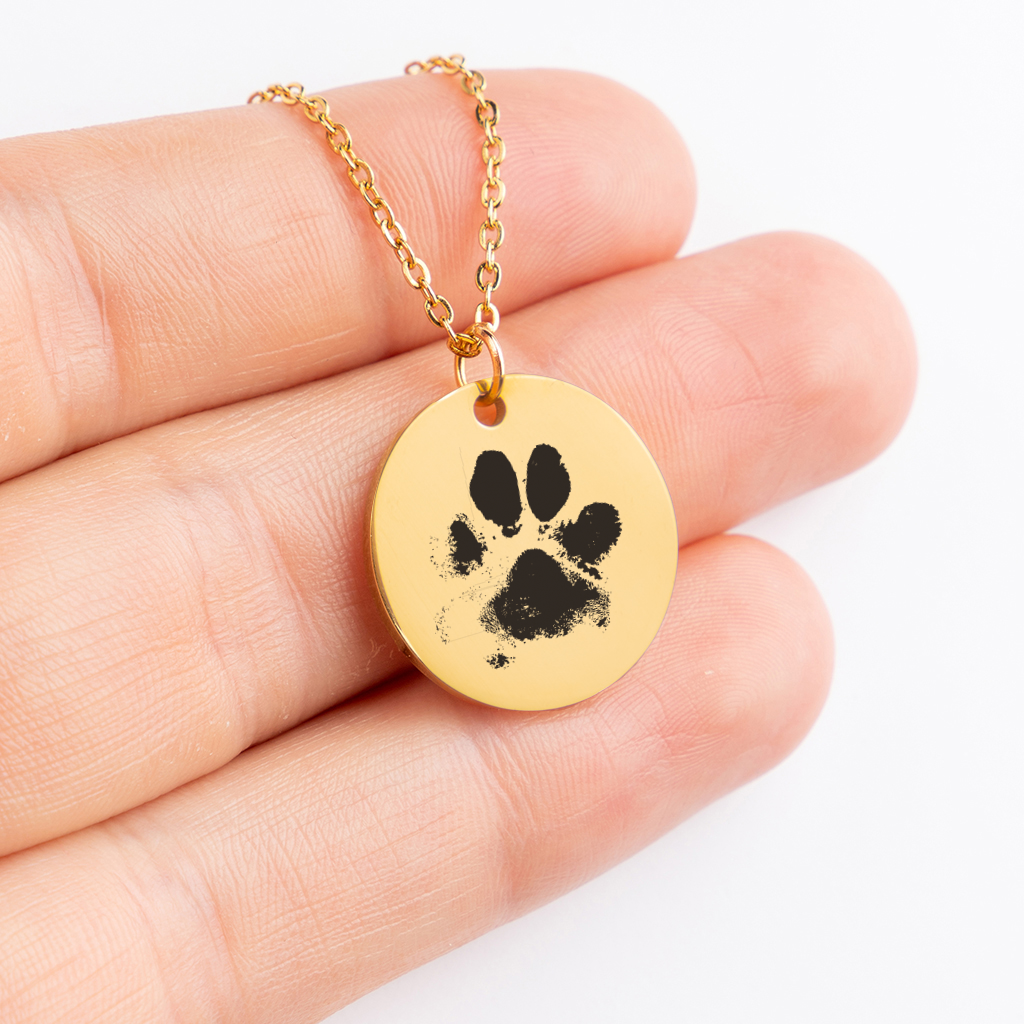 Custom Paw Print Necklace