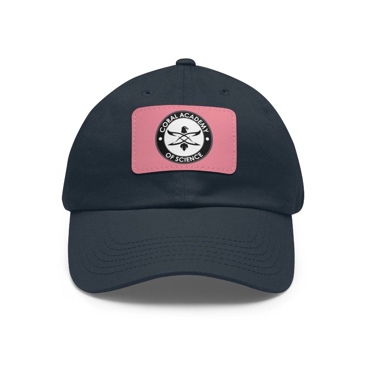 Coral Academy Dad Hat with Leather Patch