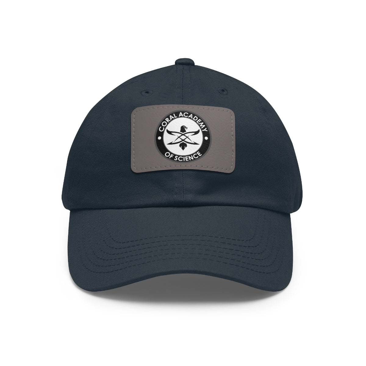 Coral Academy Dad Hat with Leather Patch