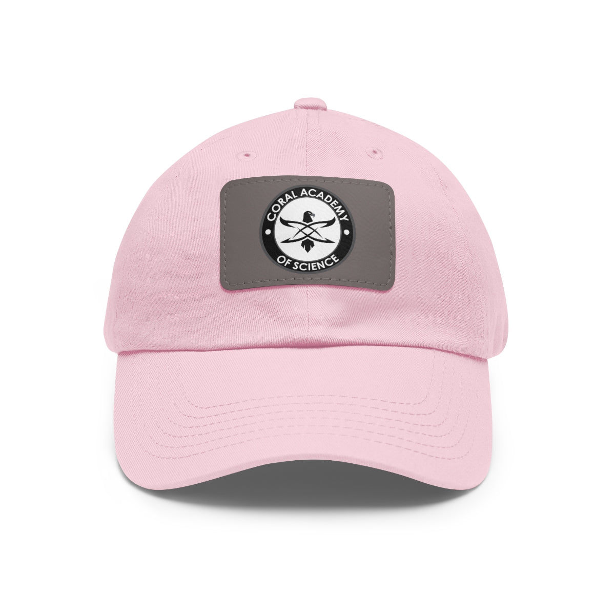 Coral Academy Dad Hat with Leather Patch