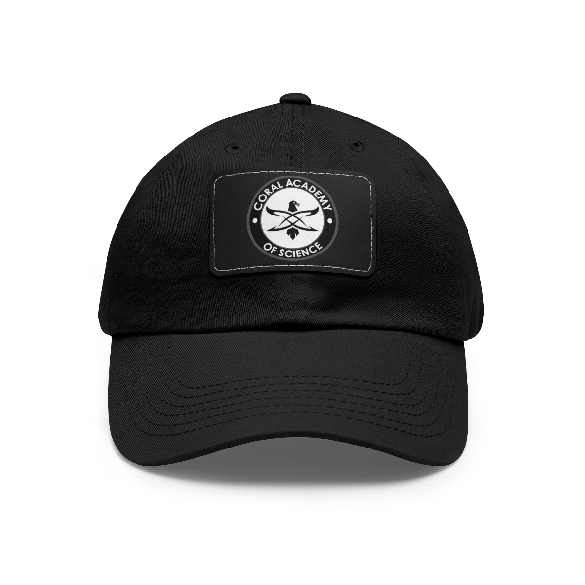 Coral Academy Dad Hat with Leather Patch