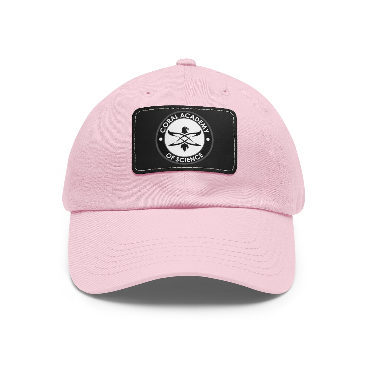 Coral Academy Dad Hat with Leather Patch