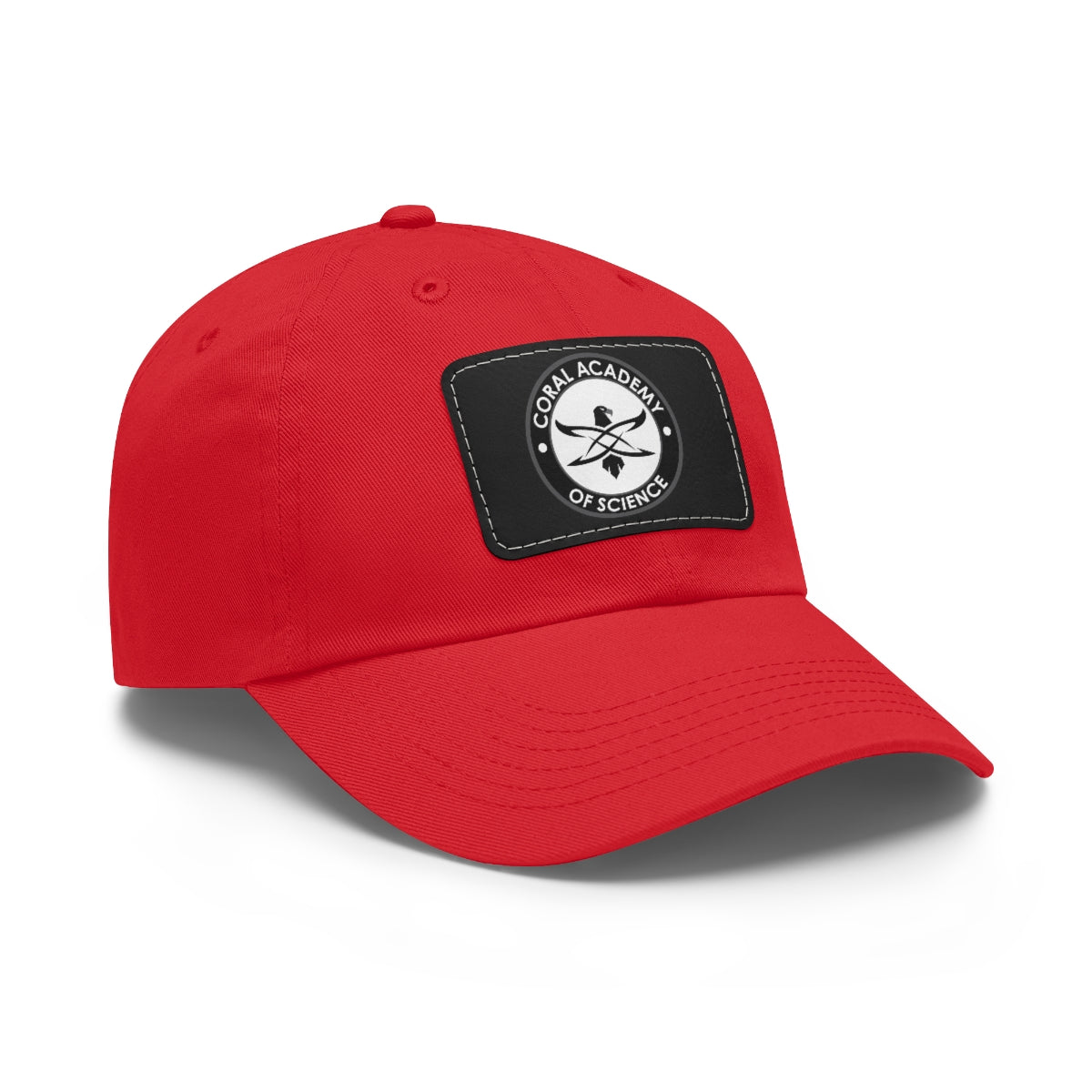 Coral Academy Dad Hat with Leather Patch