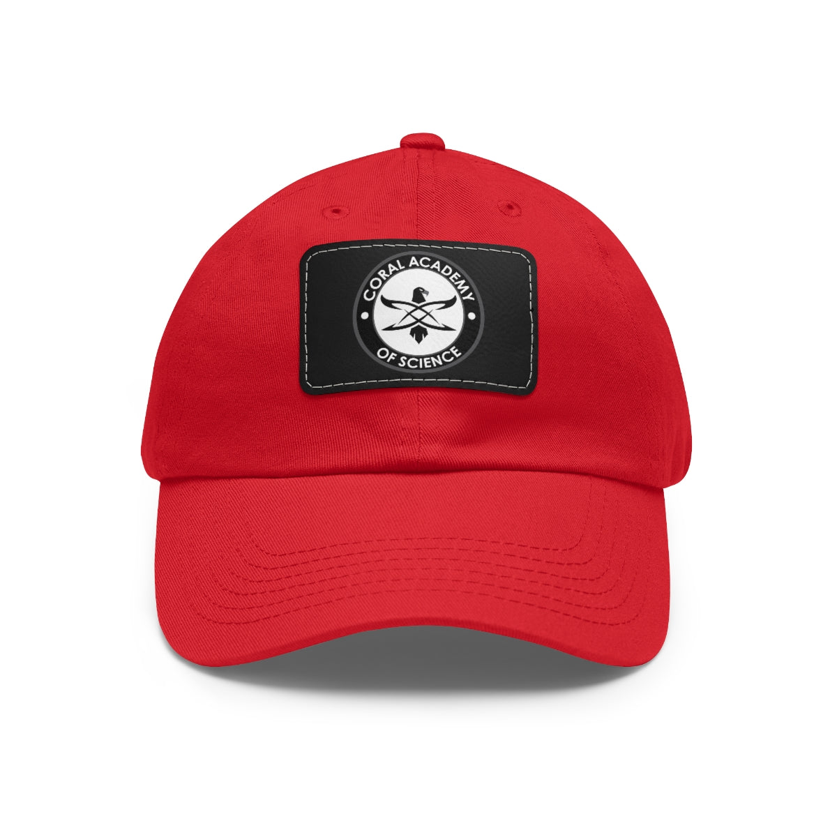 Coral Academy Dad Hat with Leather Patch