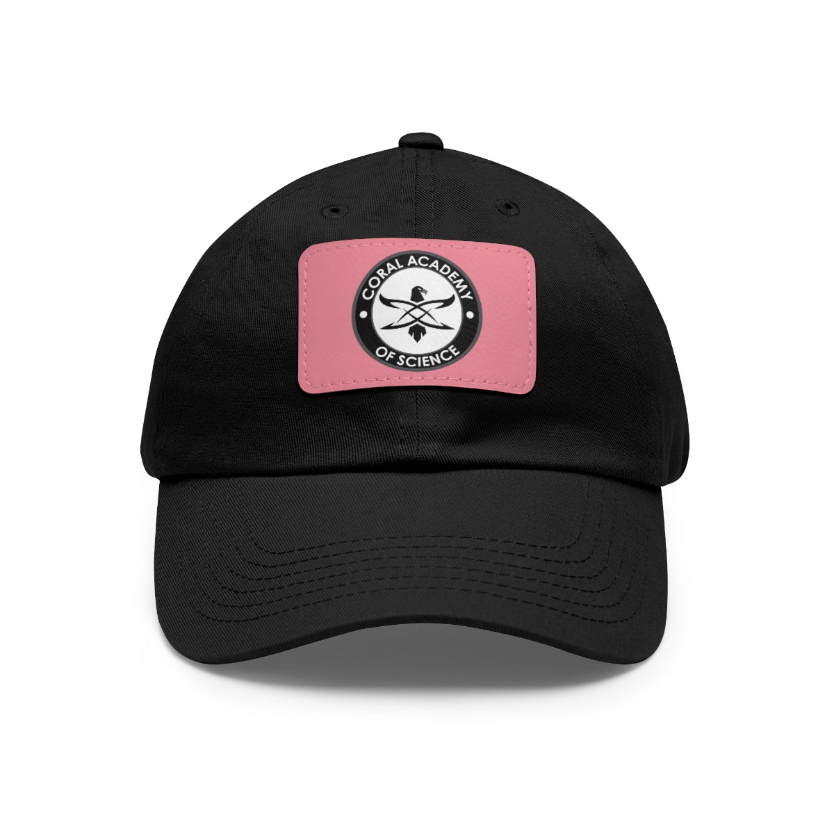 Coral Academy Dad Hat with Leather Patch