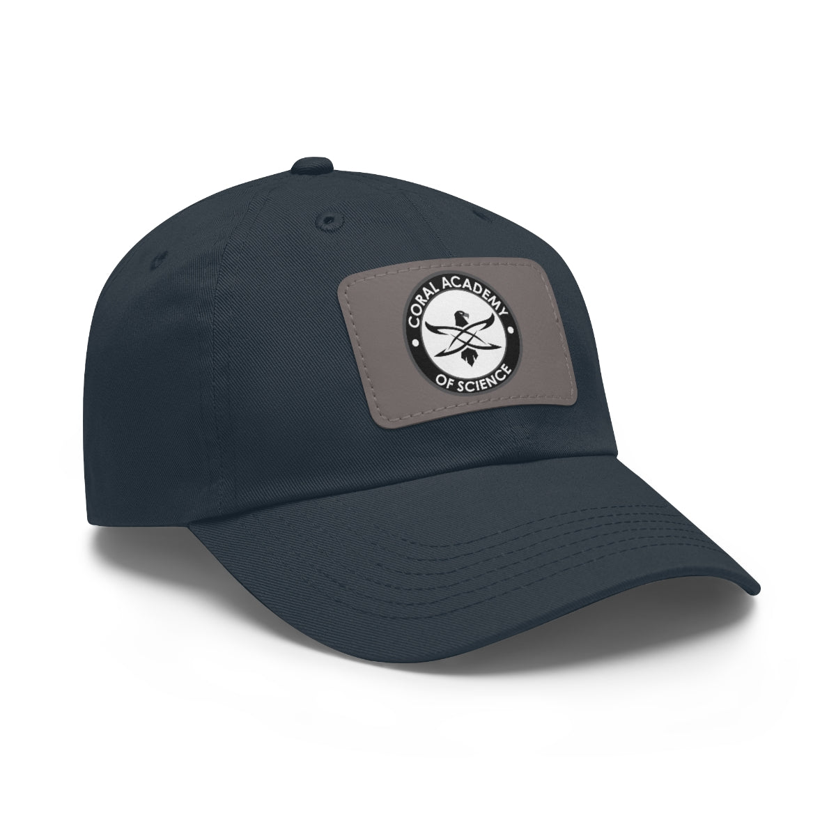 Coral Academy Dad Hat with Leather Patch