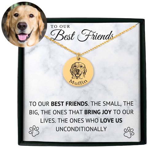 Custom Dog Portrait Necklace
