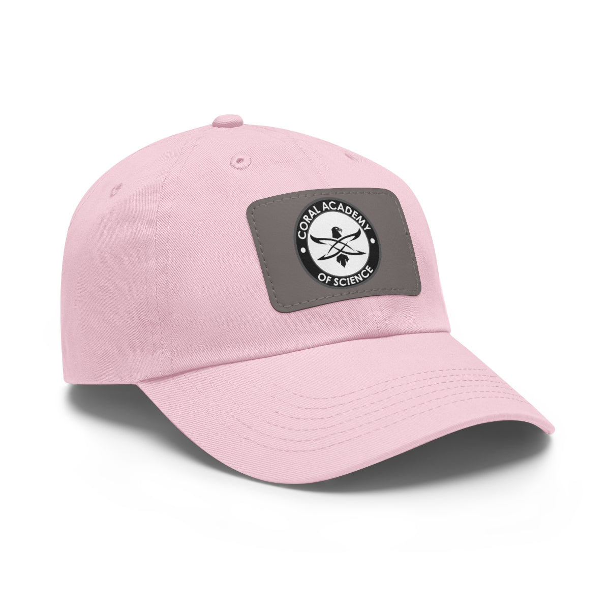 Coral Academy Dad Hat with Leather Patch