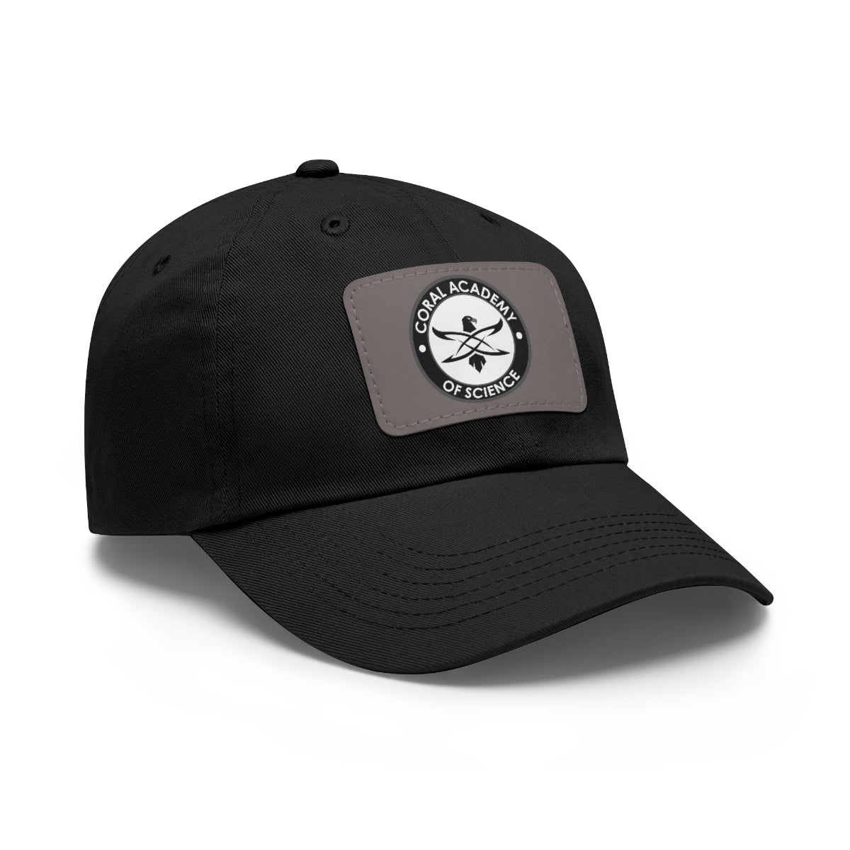 Coral Academy Dad Hat with Leather Patch