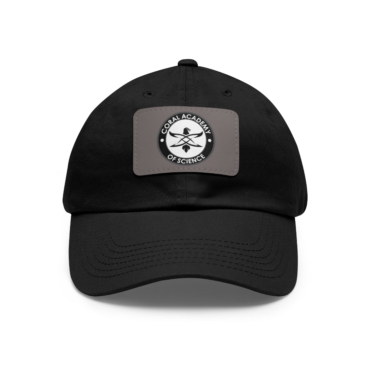 Coral Academy Dad Hat with Leather Patch